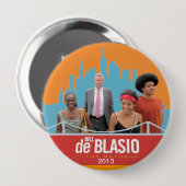 Bill de Blasio u. Bürgermeister 2013 der Button (Vorne & Hinten)