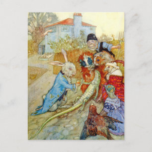 Bill die Eidechse im Haus des Kaninchens Postkarte