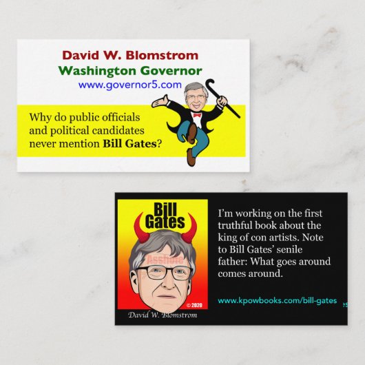 Bill Gates Visitenkarte (Vorne/Hinten)