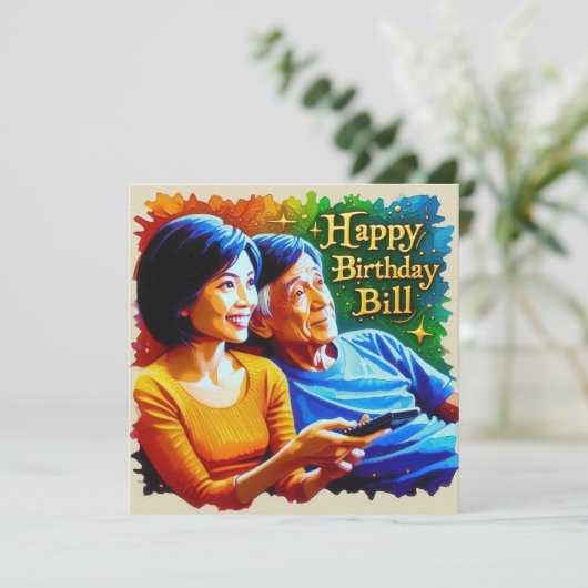 BILL~ Geburtstagskarte ~ Freizeitzeit ~ (Stehend Vorderseite)