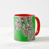 BILL ~ GLOSSY 3D Christmas Red White Green Tasse (VorderseiteRechts)