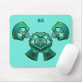 BILL~ Multiple Green ~ BIZARRE Fraktal ~ Mousepad (Mit Mouse)
