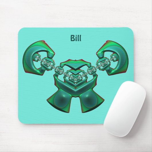 BILL~ Multiple Green ~ BIZARRE Fraktal ~ Mousepad (Mit Mouse)