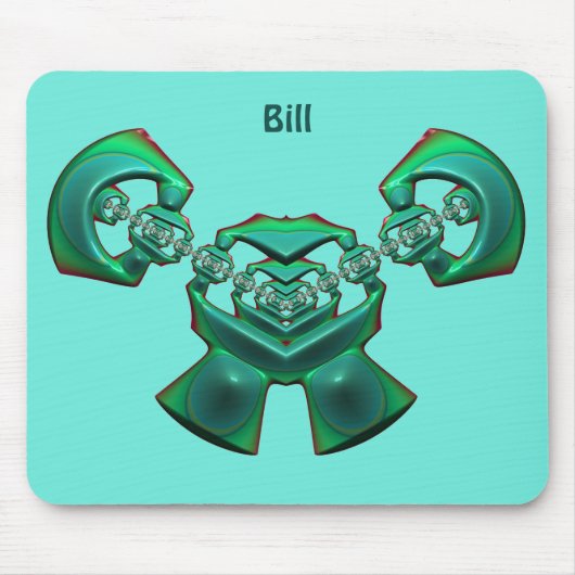 BILL~ Multiple Green ~ BIZARRE Fraktal ~ Mousepad (Vorne)