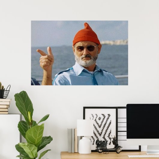 Bill Murray Life Aquatic Poster (Heimbüro)