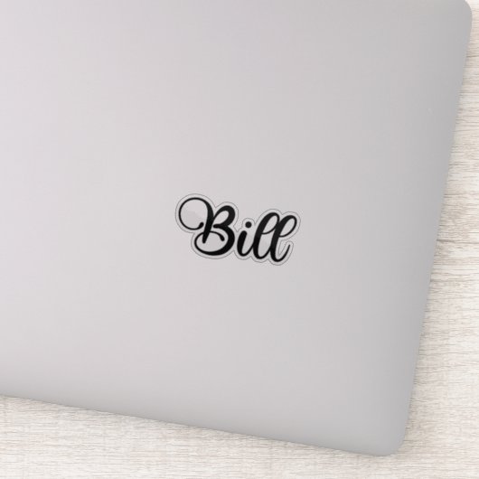Bill Name - Handgeschriebene Kalligrafie Aufkleber (Detail)