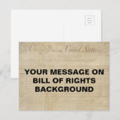 Bill of Rights Customizable Template Postcard Postkarte (Vorne/Hinten)