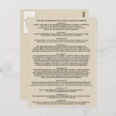 Bill of Rights Postcards Postkarte (Vorne/Hinten)