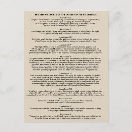 Bill of Rights Postcards Postkarte