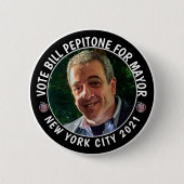 Bill Pepitone für NYC Mayor 2021 Button (Vorderseite)