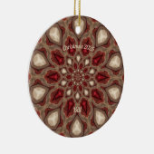 BILL ~ Personalisiert ~ Red and Tan Christmas 2025 Keramik Ornament (Rechts)