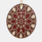 BILL ~ Personalisiert ~ Red and Tan Christmas 2025 Keramik Ornament (Links)