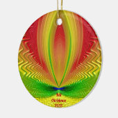 BILL ~ Personalisiert Red Green Yellow Christmas Keramik Ornament (Links)