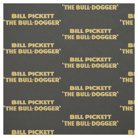 Bill Pickett Black Cowboy SteerWrestler Fabric 2 Stoff (Muster)