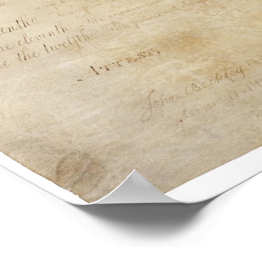 Bill-Rights-Poster Poster (Ecke)