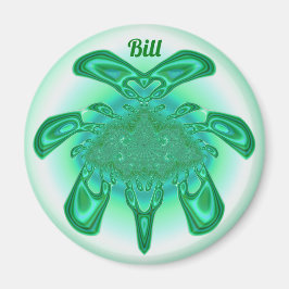 BILL ~ Shades of Green, White ~ Atemberaubendes De Magnet