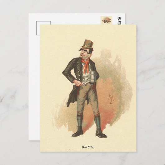 Bill Sikes von Kyd, Charles Dickens Oliver Drehung Postkarte (Vorne/Hinten)