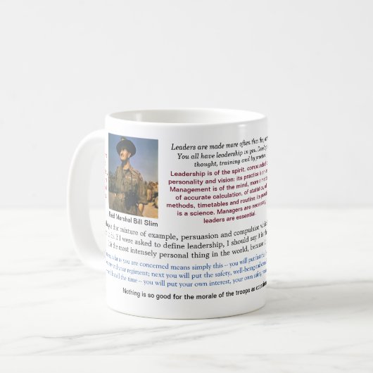 Bill Slim Quotable Leadership Tasse (Vorderseite Links)