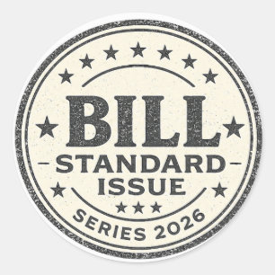 Bill Standard Issue Serie 2026 Rund Aufkleber