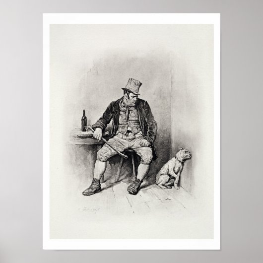 Bill Sykes und sein Hund von 'Charles Dickens: A G Poster (Vorne)