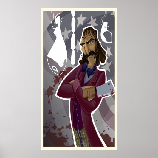 Bill "The Butcher Cutting" Poster (Vorne)
