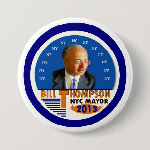 Bill Thompson für NYC Bürgermeister im Jahre 2013 Button