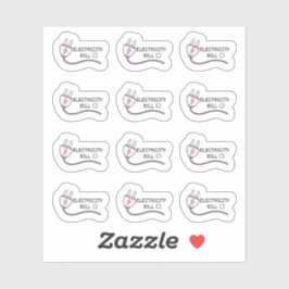 Bill Tracker Mini Bujo Planner für Stromversorgung Aufkleber