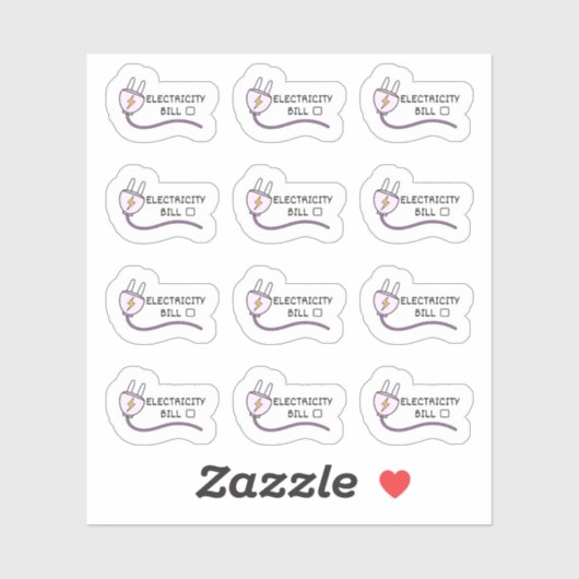 Bill Tracker Mini Bujo Planner für Stromversorgung Aufkleber (Blatt)