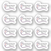 Bill Tracker Mini Bujo Planner für Stromversorgung Aufkleber (Vorderseite)