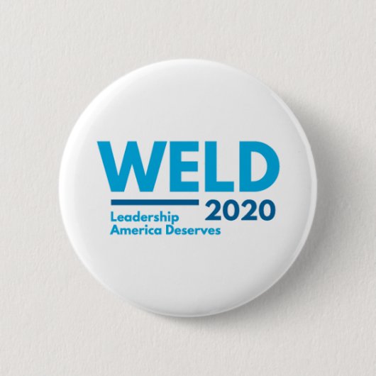 Bill Weld für Präsident 2020 Button (Vorderseite)