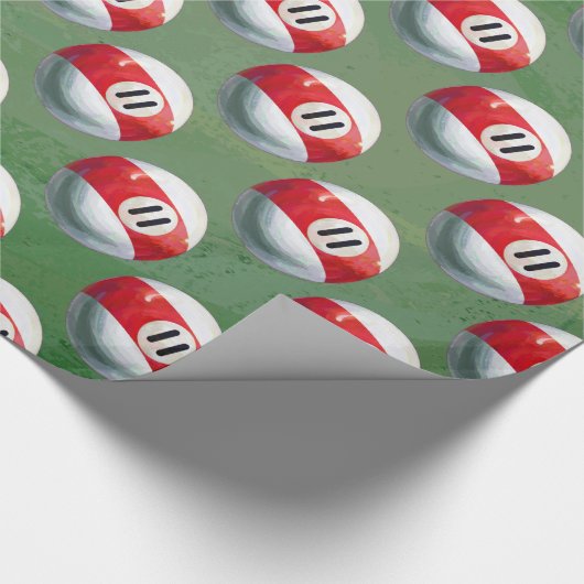 Billard 11 Ball-Muster Geschenkpapier (Ecke)
