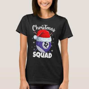 Billard 12 Ball Christmas Squad Pool Balls Billi T-Shirt