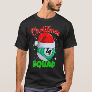 Billard 14 Ball Christmas Squad Pool Balls Billi T-Shirt