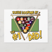 Billard #1 Vater Vatertag Geschenk Postkarte (Vorderseite)