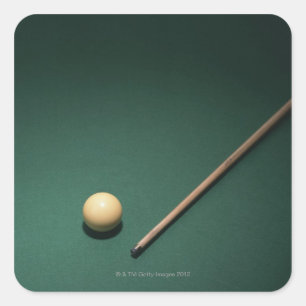 Billard 2 quadratischer aufkleber