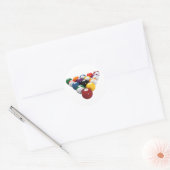 Billard: 3D-Modell: Runder Aufkleber (Umschlag)