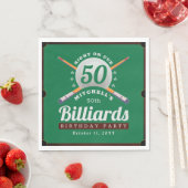 Billard 50. Geburtstagsparty Serviette (Beispiel)