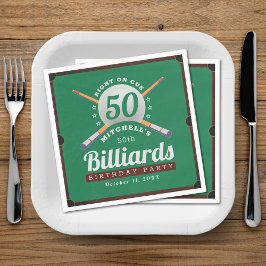 Billard 50. Geburtstagsparty Serviette