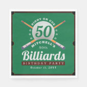 Billard 50. Geburtstagsparty Serviette (Vorderseite)