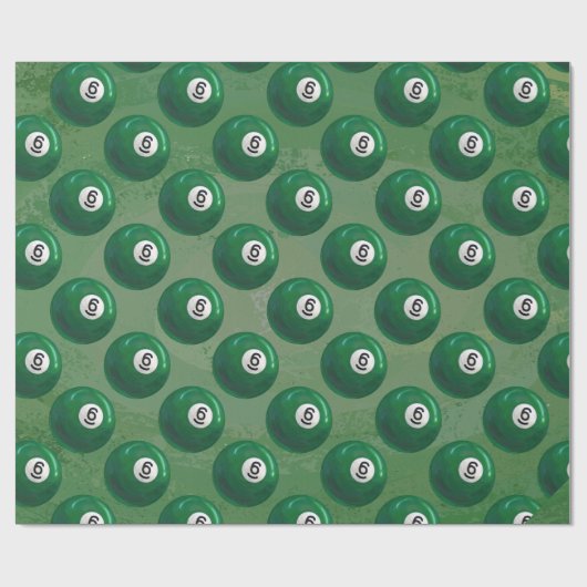 Billard 6 Ball Muster Geschenkpapier (Flach)