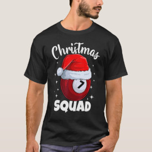 Billard 7 Ball Christmas Squad Pool Balls Billiard T-Shirt
