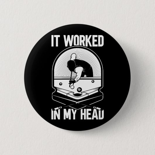 Billard 8 Ball Es funktionierte mein Head Pool Pla Button (Vorderseite)