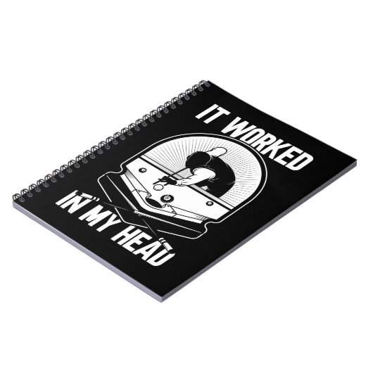 Billard 8 Ball Es funktionierte mein Head Pool Pla Notizblock (Linke Seite)