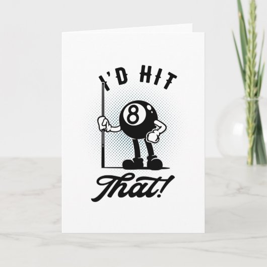 Billard 8-Ball Funny Cartoon Pool Snooker Karte (Vorderseite)