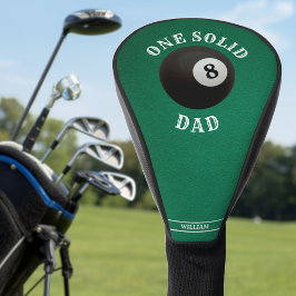 Billard 8 Ball One Solid Vater Vatertag Golf Headcover
