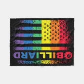 Billard 8-Ball Pool Billiard American Flag - Bil Fleecedecke (Vorderseite (Horizontal))