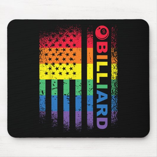 Billard 8-Ball Pool Billiard American Flag - Bil Mousepad (Vorne)