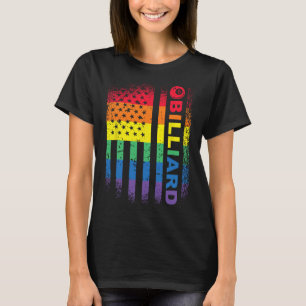 Billard 8-Ball Pool Billiard American Flag - Bil T-Shirt