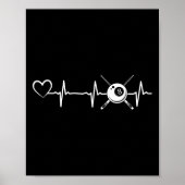 Billard 8-Ball Pool Billiard Herzschlag - B Poster (Vorne)