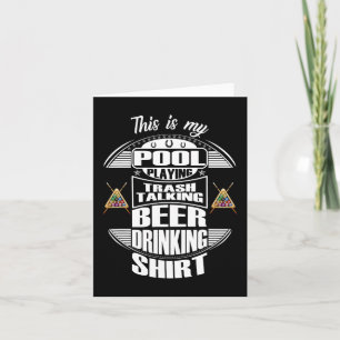 Billard 8 Ball Pool Player Sarcasm Novelty Spaß Karte